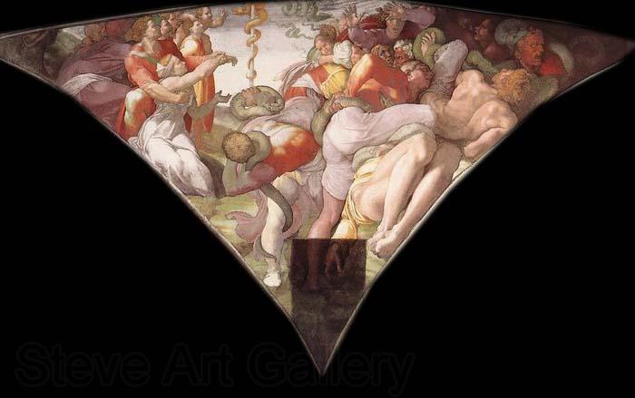 Michelangelo Buonarroti The Brazen Serpent Spain oil painting art